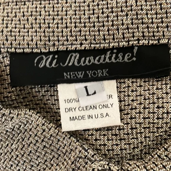 19 left vintage shirt Dresses-small-XL-golden beige with glitter like design. - Picture 9 of 12